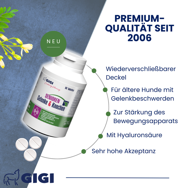 Gigi Senioren Gelenke und Knochen Tabletten für Hunde