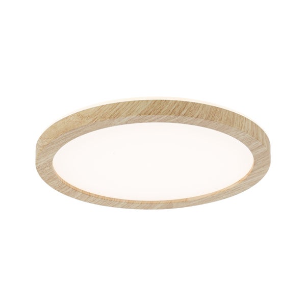 LED Panel Atria Shine Backlight IP44 rund 190mm 11,2W 850lm 3000K Holzoptik