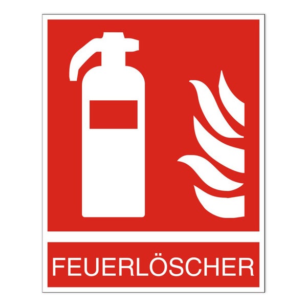 Feuerlöscher-Schild zur Kennzeichnung des Standorts von Feuerlöschern