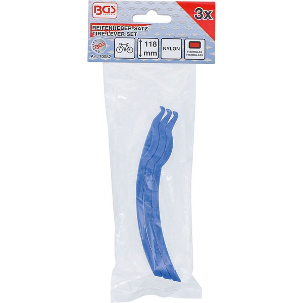 BGS Reifenhebersatz, 3 Stück, aus Nylon und Fiberglas, circa 118 mm Länge