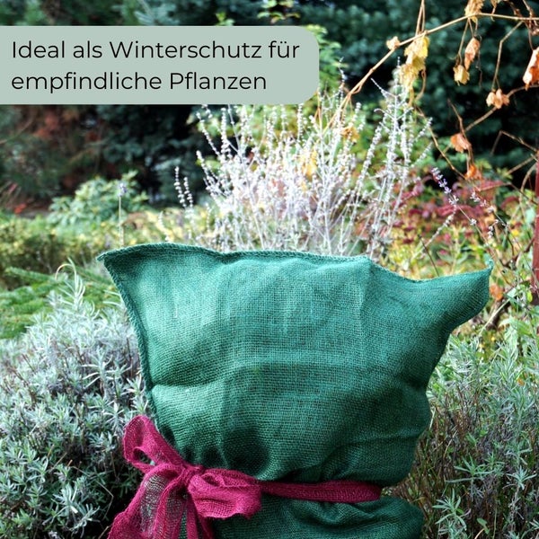 Jutesack Kartoffelsack Pflanzsack 85x50 cm Winterschutz für Kübelpflanzen Jute Säcke Nuss Sack Apfelsack Pflanzenschutz Frostschutz Pflanzen 12 Stück