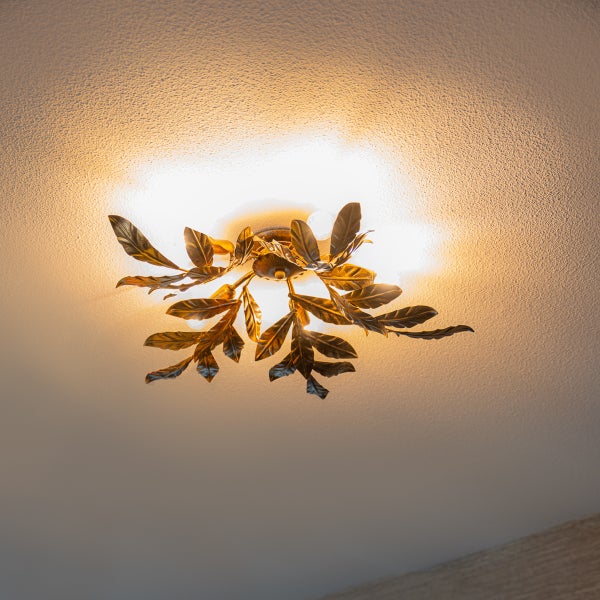Vintage Deckenlampe Antik Gold 5-flammig - Linde