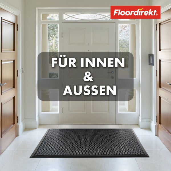 FLOORDIREKT Fußmatte Imperial 1000 - Innovatives 3D-Netz zur effektiven Filterung - Anthrazit - 90 x 120 cm