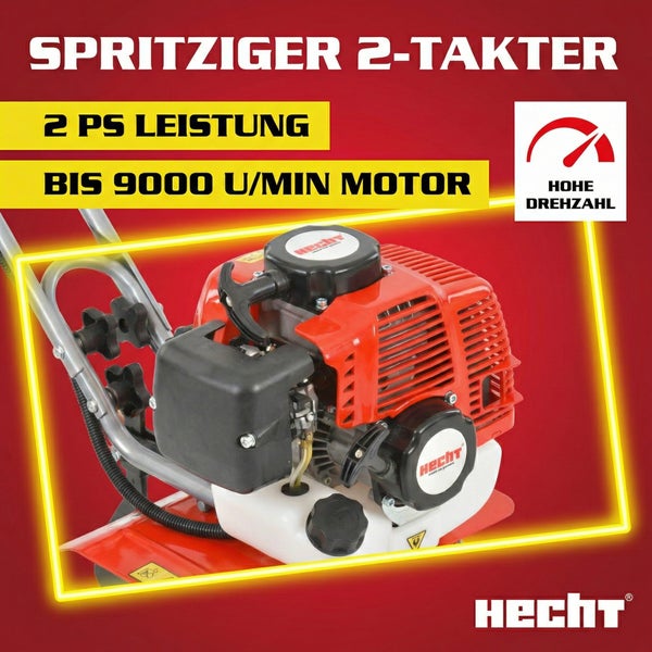 Hecht Motorhacke mit 2 PS Leistung und bis zu 9000 Umdrehungen pro Minute