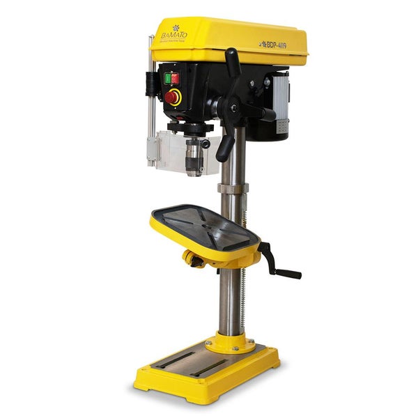 Standbohrmaschine in Gelb und Schwarz