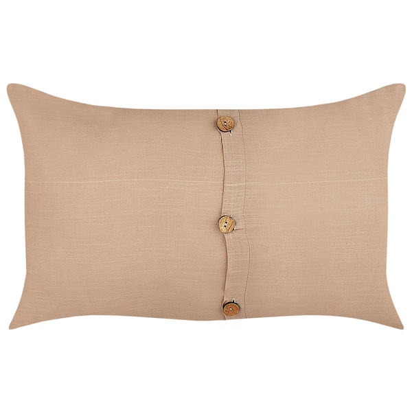 Dekokissen 2er Set BANORI Leinen 30 x 50 cm Beige Ohne Muster