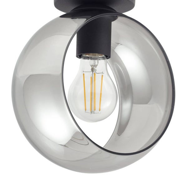 Lindby Deckenlampe Roton (Modern) in Schwarz aus Metall (1 flammig, E27) - Deckenleuchte Lampe Wohnzimmerleuchte