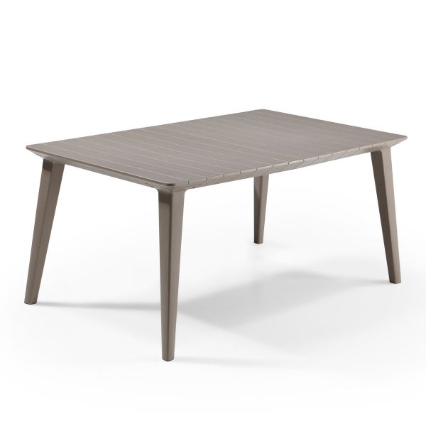 Allibert Lima Tisch Cappuccino Wetterfest Garten-Esstisch Outdoor Gartentisch Gartenmöbel