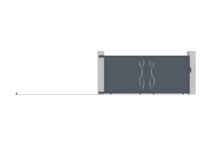 Pack Schiebetor 4m LIFE 400C180 + 2 EIFEL-Pfosten H.190cm