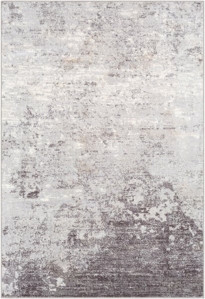 Abstrakt Moderner Flurteppich Grau/Weiß 80x150 cm FIONA