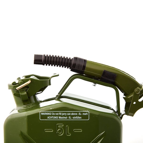 BW® Kraftstoffkanister Metall Benzinkanister 3x 5 Liter mit Ausgießer - Olivegrün RAL 6003 - UN-Zulassung - Hergestellt in Europa