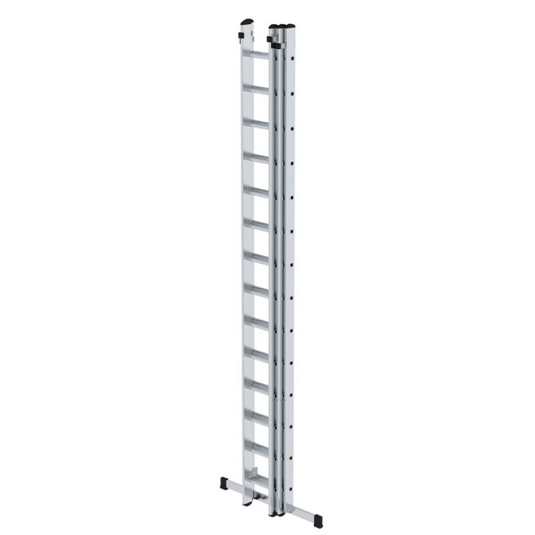 PROREGAL Sprossen-Schiebeleiter 3-Teilig mit Standard-Traverse 3 x 14 Sprossen