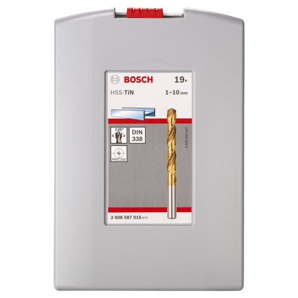 Bosch 19tlg. Metallbohrer-Set HSS-TiN (Titan-Beschichtung) in ProBox - 2608587015