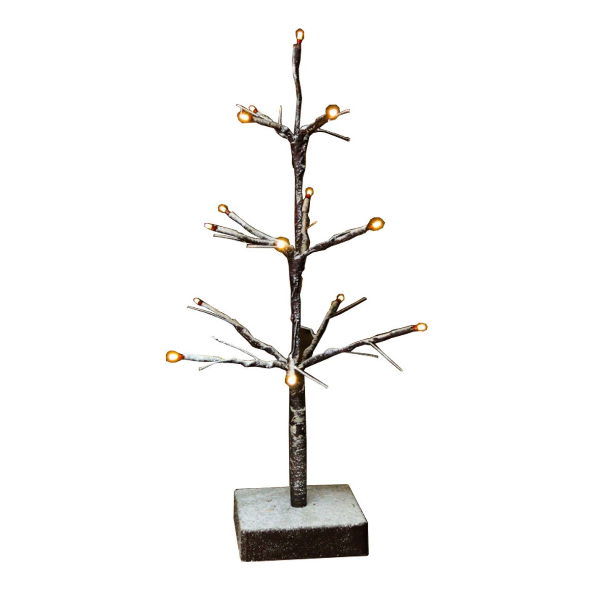Kleiner Led Baum Weihnachtsbaum 40 x 25 cm braun Batteriebetrieb 11121