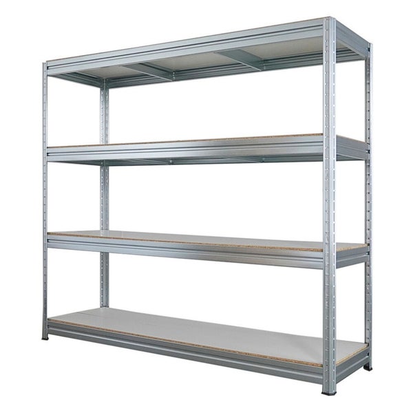 Metallregal mit vier Ebenen für Lagerzwecke