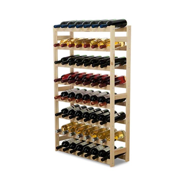 PROREGAL Weinregal Pinotwine HxBxT 118 x 72 x 25 cm 56 Flaschen Massives Kiefernholz Natur Unbehandelt