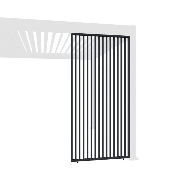 Weide Vertikale Lamellenwand für Weide Pergola 1,13m in Anthrazit aus Aluminium