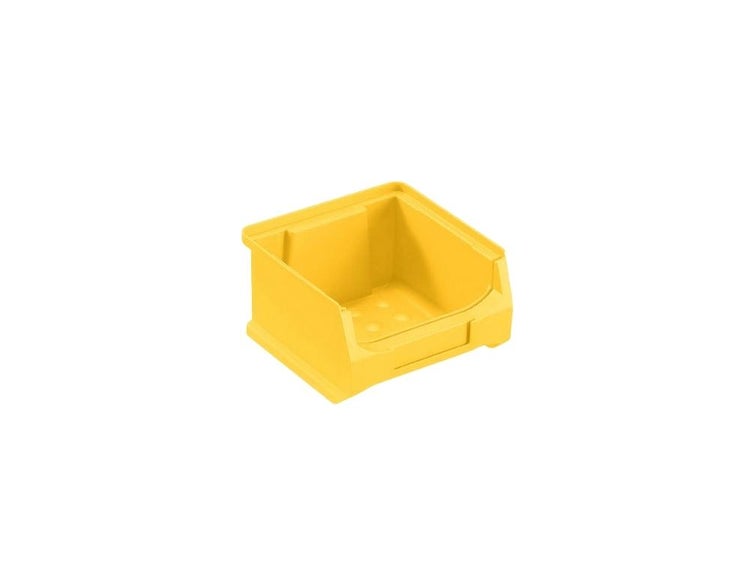 PROREGAL Gelbe Sichtlagerbox 1.0 HxBxT 6 x 10 x 10 cm 0,4 Liter Sichtlagerbehälter Sichtlagerkasten Sichtlagerkastensortiment Sortierbehälter