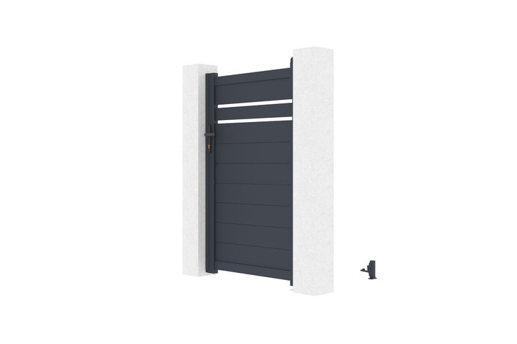 Gartentor aus Aluminium mit zwei Pfosten