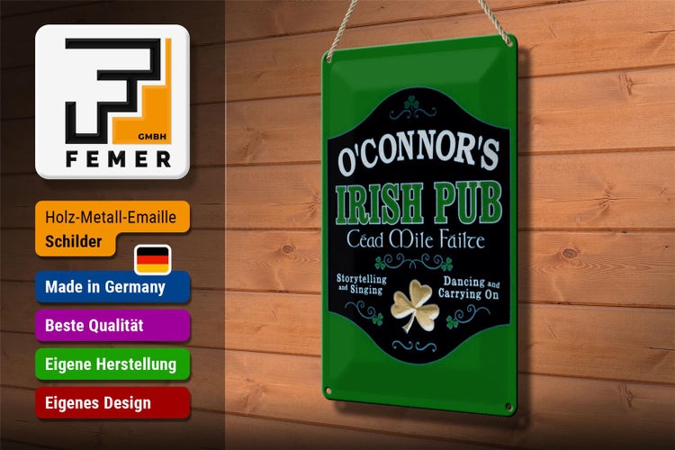 Blechschild Spruch 20x30cm O´Connor`s Irish Pub dancing