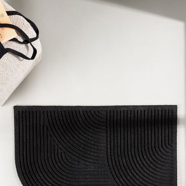 Valentino Fußmatte schwarz. 60 X 90 X 1 cm