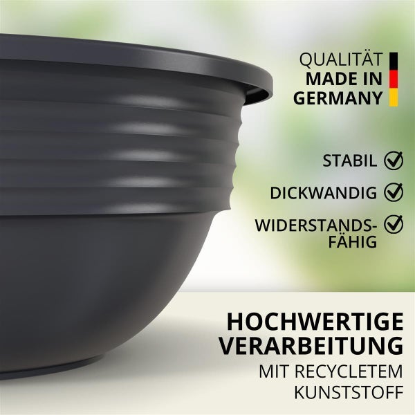 Plastard Blumenschale Anthrazit Ø 45 cm Pflanzschale Schale