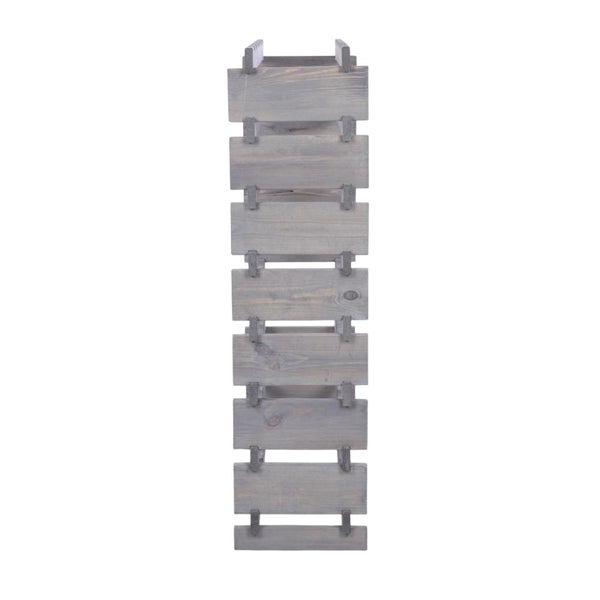 Weinregal VINOTECA FLEX PRO HxBxT 107x65x28cm 48 Flaschen auf 8 Ebenen Massives Kiefernholz Grau