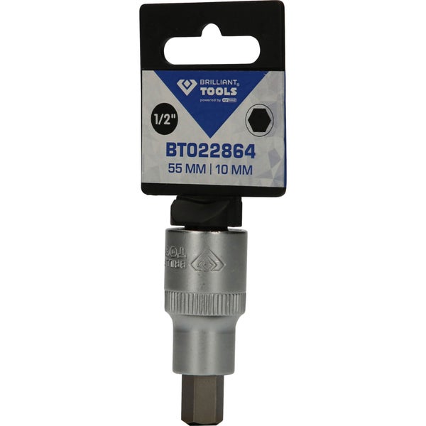 Brilliant Tools Steckschlüssel-Einsatz Sechskant 1/2 Zoll 55 mm