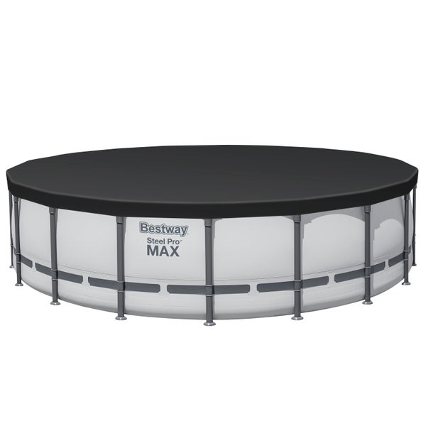 Bestway Steel Pro MAX runder Rahmenpool inklusive Abdeckplane.