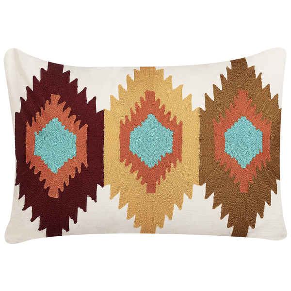 Dekokissen DANAPUR Baumwolle 40 x 60 cm Bunt Geometrisches Muster