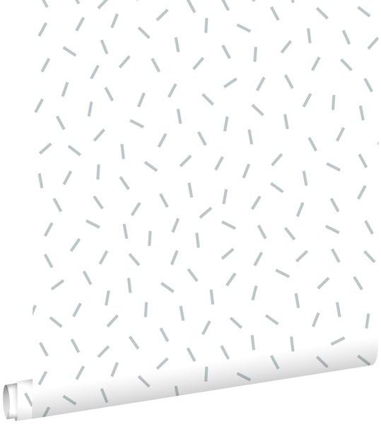 ESTAhome Tapete grafisches Motiv Vintage Blau - 53 cm x 10.05 m - 139063
