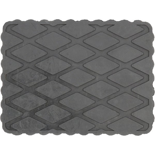 Schwarze Gummimatte mit Rautenmuster