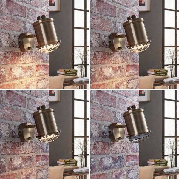Lindby LED Deckenlampe Ebbi (Modern) in Bronze aus Metall (1 flammig, E14) - Deckenleuchte Wandleuchte Strahler Spot Lampe Wohnzimmerleuchte