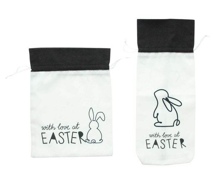 FRANK FLECHTWAREN | Geschenkbeutel Lovely Easter, 2er Set, POLYESTER, 26 x 20 cm, 35 x 14 cm