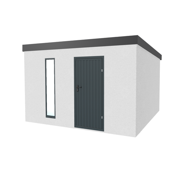 Modernes Gartenhaus mit Fenster und Tür