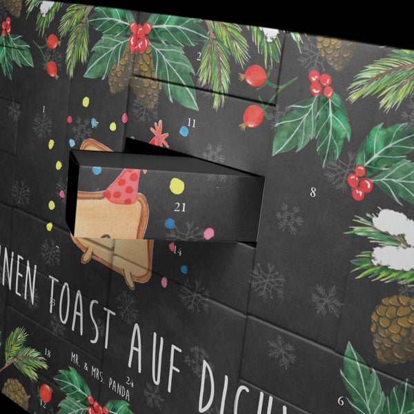 Mr. & Mrs. Panda Befüllbarer Adventskalender Toast Party - Schwarz