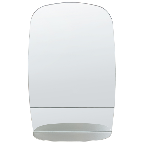 Wandspiegel mit Ablage BRANNAY 40 cm 60 cm Metall Silber