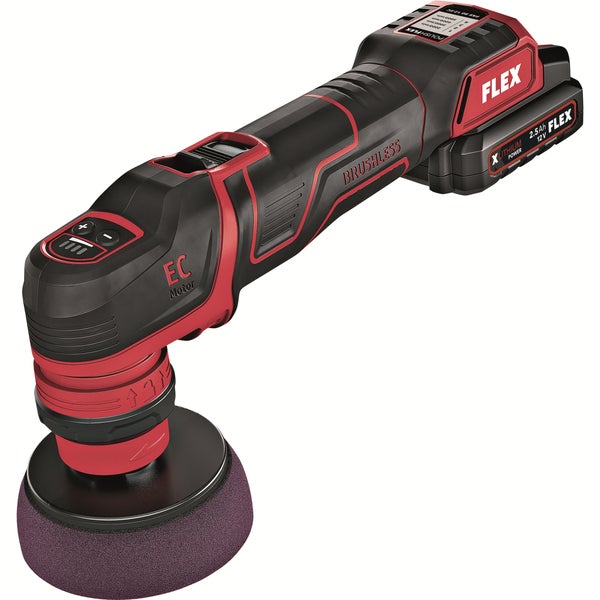 FLEX Akku Poliermaschine PXE 80 12 EC mit bürstenlosem Motor und 12 Volt Lithium Ionen Akku