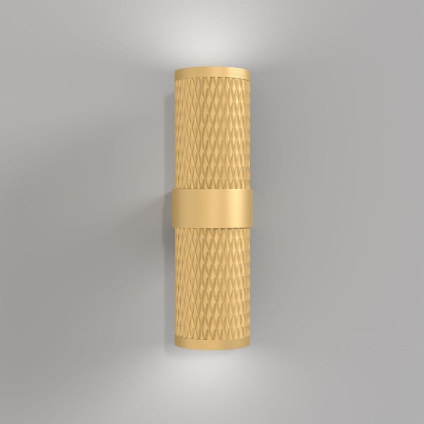 Zylindrische Wandleuchte mit Rautenmuster