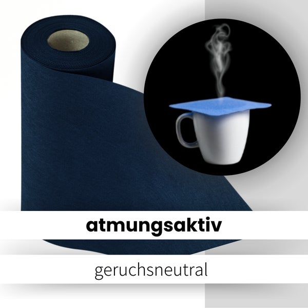 Sensalux Tischläufer, Länge: 25m, stoffähnliches Vlies, Breite: 30cm, Dunkelblau