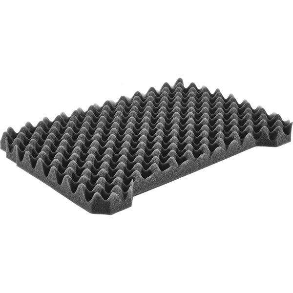 Rechteckiger Noppenschaumstoff aus grauem Schaumstoff für Werkzeugkoffer oder Akustikdämmung.