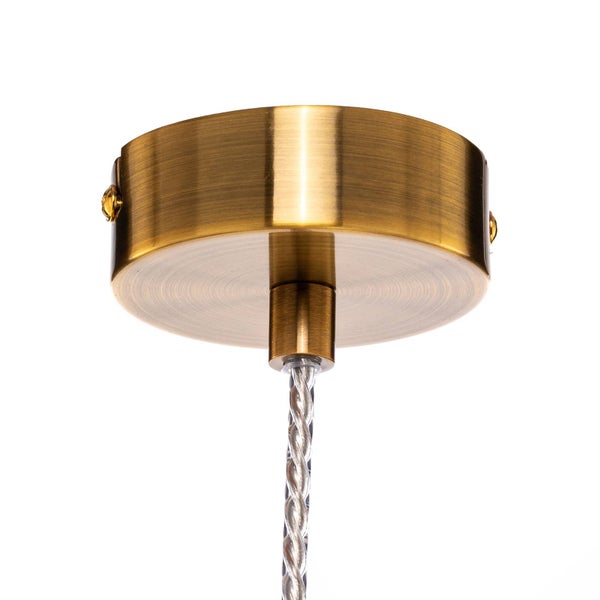 Lucande Pendelleuchte Freylin (Retro, Vintage Antik) in Creme aus Glas (1 flammig G9) - Hängelampe Esstischlampe Hängeleuchte Wohnzimmerleuchte