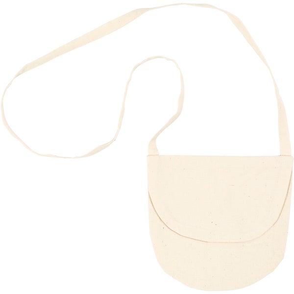 Creativ Company  Schultertasche, Größe 15x14 cm, 110 g, Hellnatur, 1 Stk