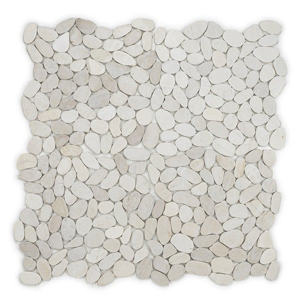 Kieselstein Mosaikmatte aus Naturstein fuer Wand- und Bodenbeläge
