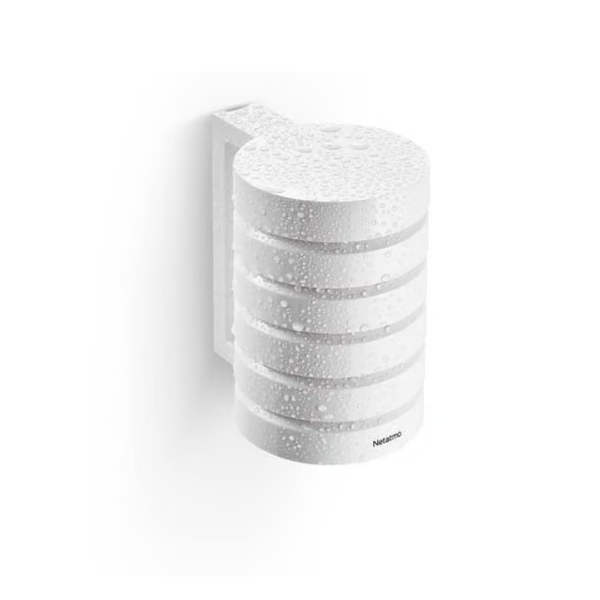 Netatmo Wetterstation Regenmesser mit zylindrischem Gehäuse zur Wandmontage