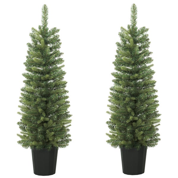 HOMCOM 2er-Set künstliche Weihnachtsbäume, 120 cm,