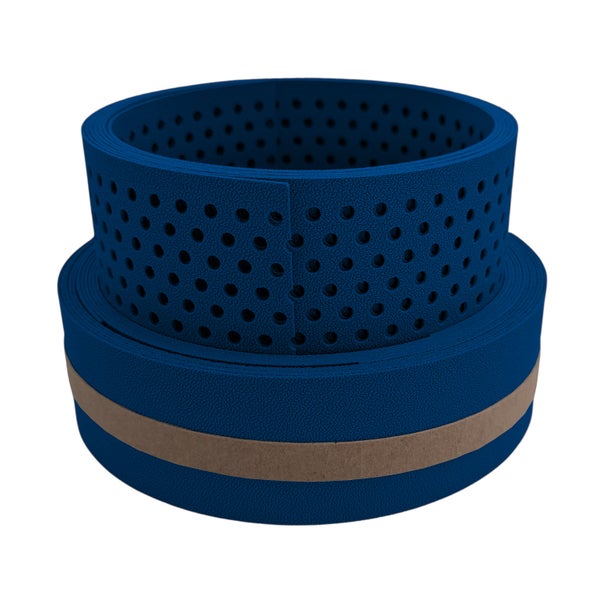 Blaues Kantenschutzprofil auf Rolle