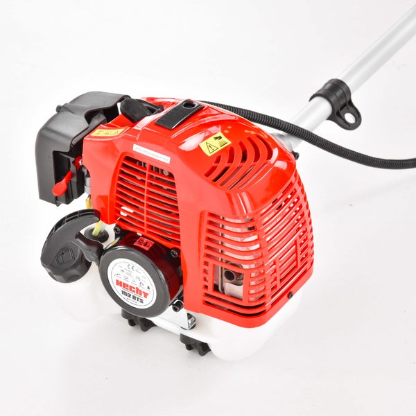 Detailansicht des Motors einer Motorsense