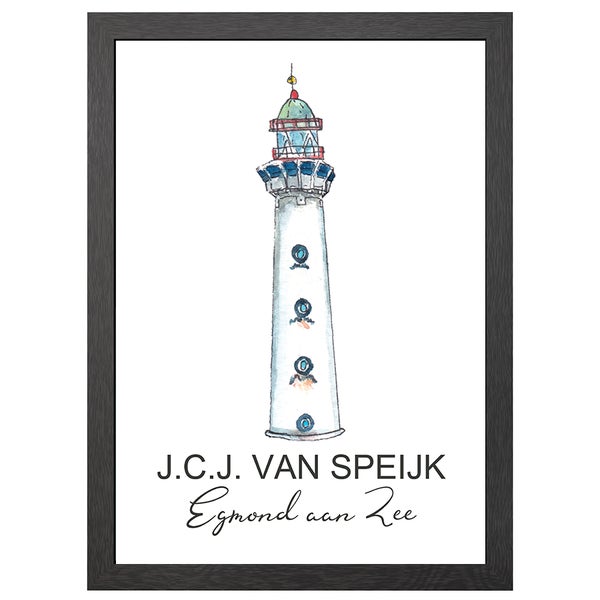 JCJ Van Speijk Egmond Aan Zee Poster Im A2-Rahmen - Joyin