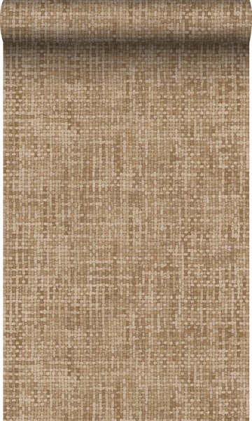Origin Wallcoverings Tapete Leinen-Optik Beigebraun - 50 x 900 cm - 348049